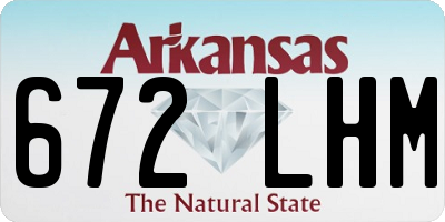 AR license plate 672LHM