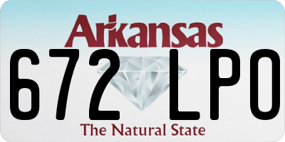 AR license plate 672LPO