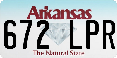 AR license plate 672LPR