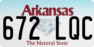 AR license plate 672LQC