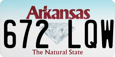 AR license plate 672LQW