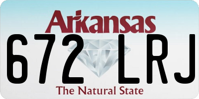 AR license plate 672LRJ