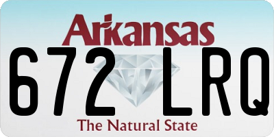 AR license plate 672LRQ
