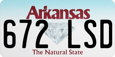 AR license plate 672LSD