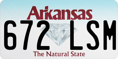 AR license plate 672LSM