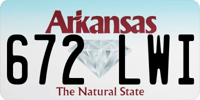 AR license plate 672LWI