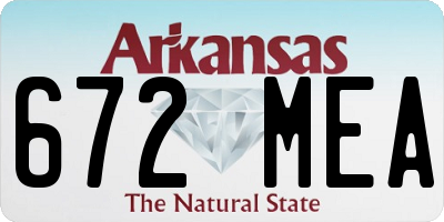 AR license plate 672MEA