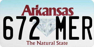 AR license plate 672MER