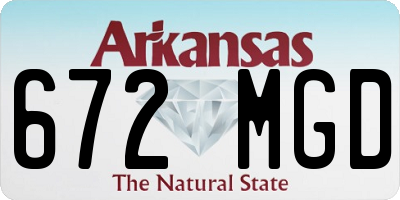 AR license plate 672MGD