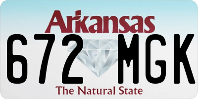 AR license plate 672MGK