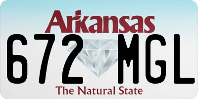 AR license plate 672MGL