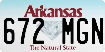 AR license plate 672MGN