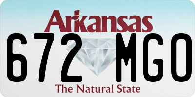 AR license plate 672MGO