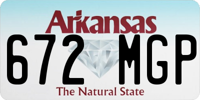 AR license plate 672MGP
