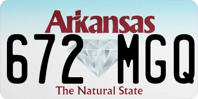 AR license plate 672MGQ