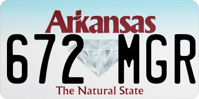 AR license plate 672MGR