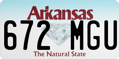AR license plate 672MGU
