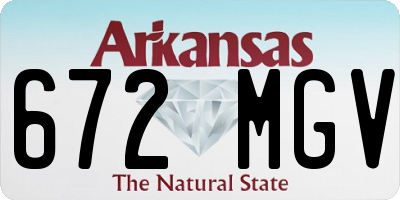 AR license plate 672MGV