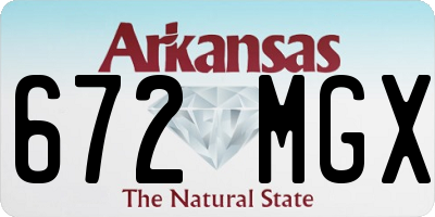 AR license plate 672MGX