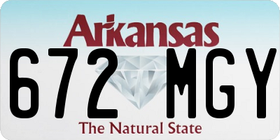 AR license plate 672MGY