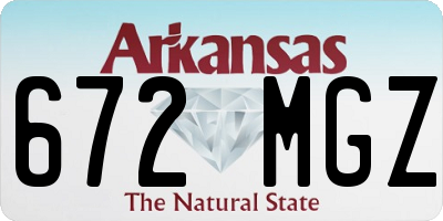 AR license plate 672MGZ