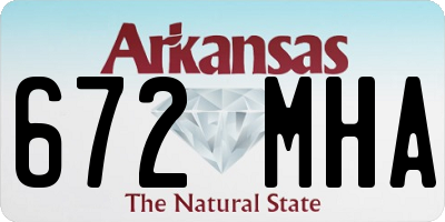 AR license plate 672MHA