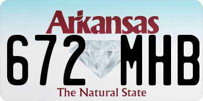 AR license plate 672MHB