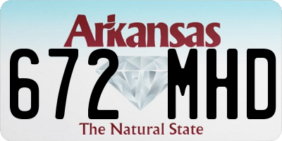 AR license plate 672MHD