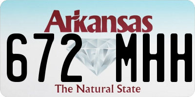AR license plate 672MHH