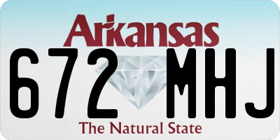 AR license plate 672MHJ