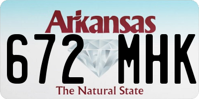 AR license plate 672MHK