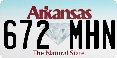 AR license plate 672MHN