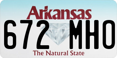 AR license plate 672MHO