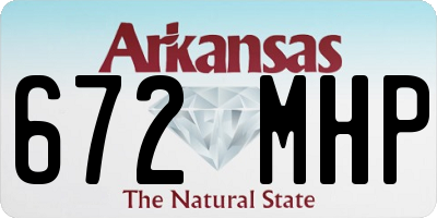 AR license plate 672MHP
