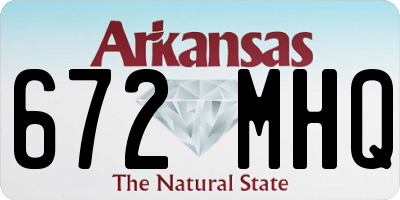 AR license plate 672MHQ