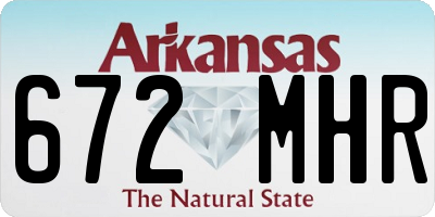 AR license plate 672MHR