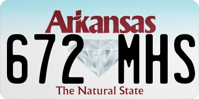 AR license plate 672MHS