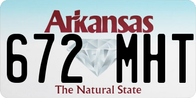 AR license plate 672MHT