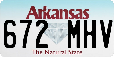 AR license plate 672MHV