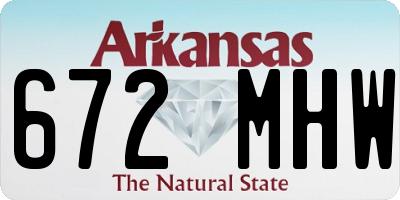 AR license plate 672MHW
