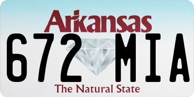 AR license plate 672MIA