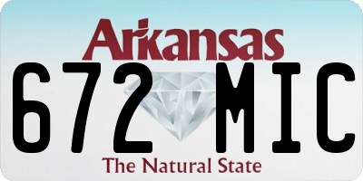 AR license plate 672MIC