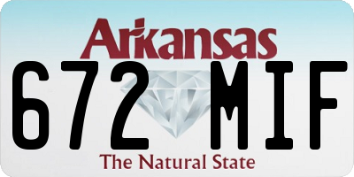 AR license plate 672MIF