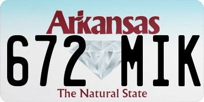 AR license plate 672MIK