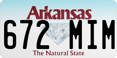 AR license plate 672MIM