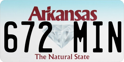 AR license plate 672MIN
