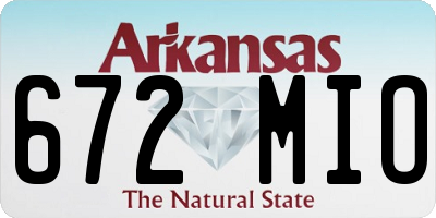 AR license plate 672MIO