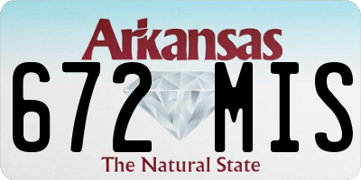 AR license plate 672MIS