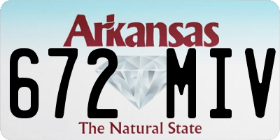 AR license plate 672MIV