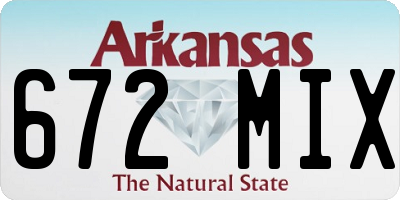 AR license plate 672MIX